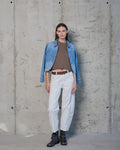 CAZADORA DENIM MANGA ABULLONADA