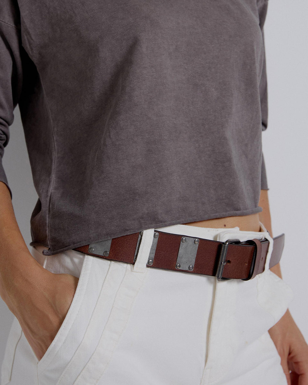 CINTURON PIEL PLACAS