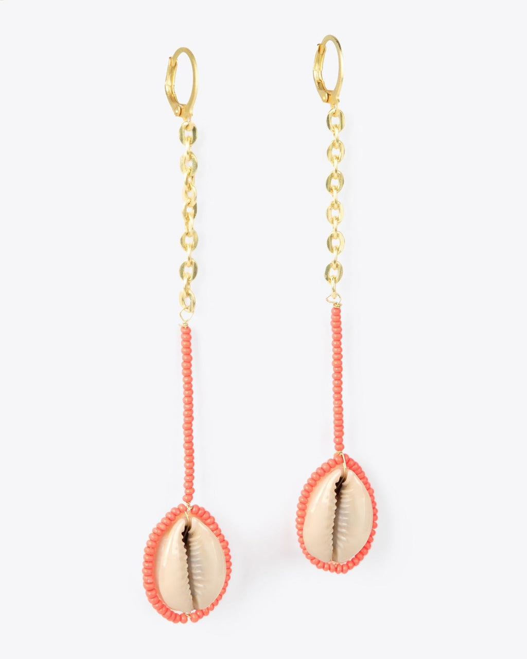 Pendientes Concha Naranja