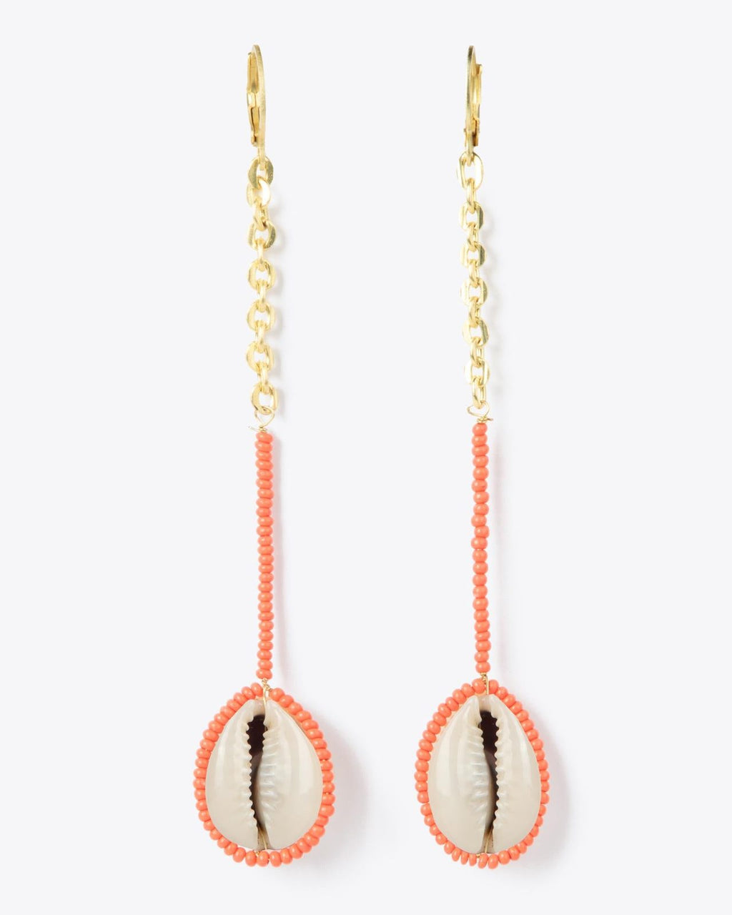 Pendientes Concha Naranja