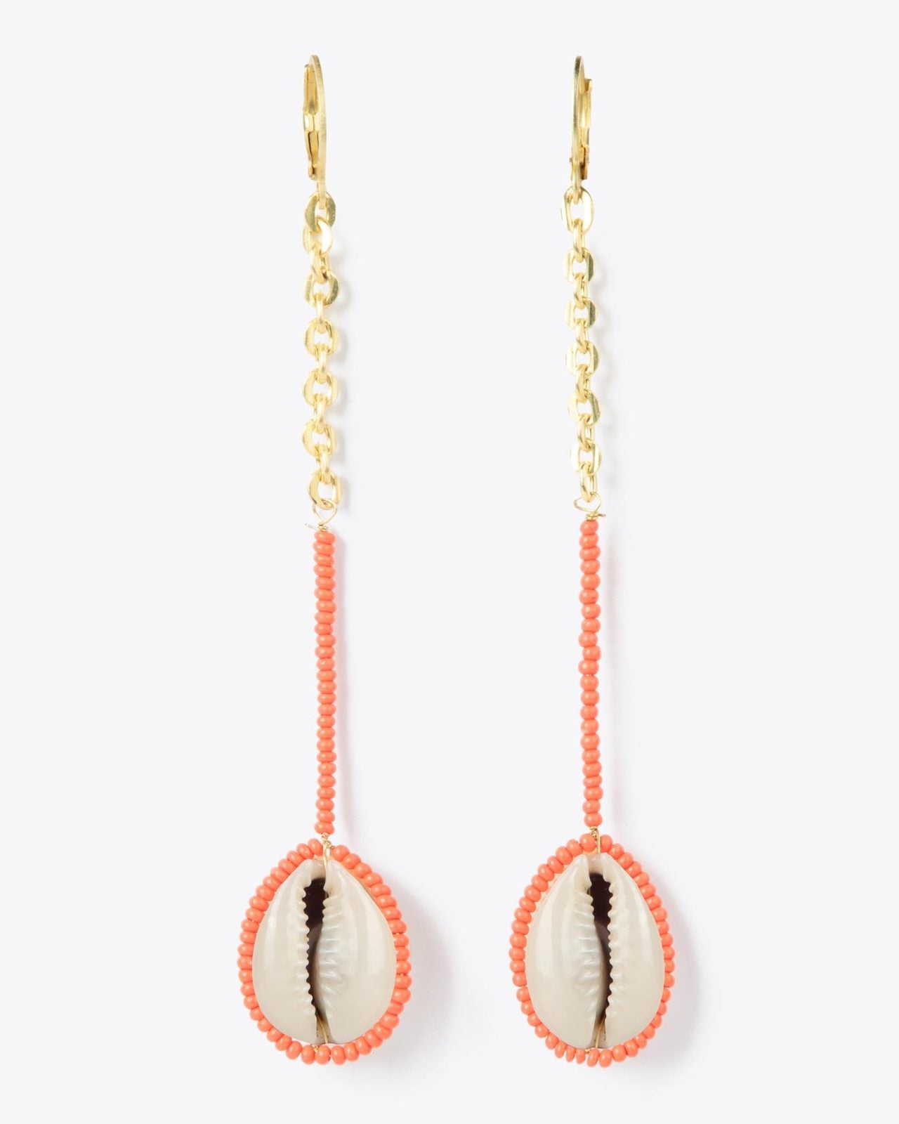 Pendientes Concha Naranja