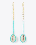 Pendientes Concha Verde Agua