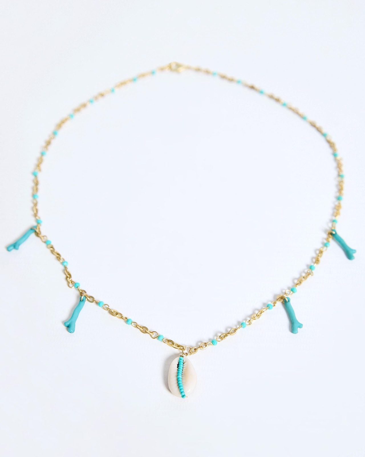 Collar Concha Verde Agua