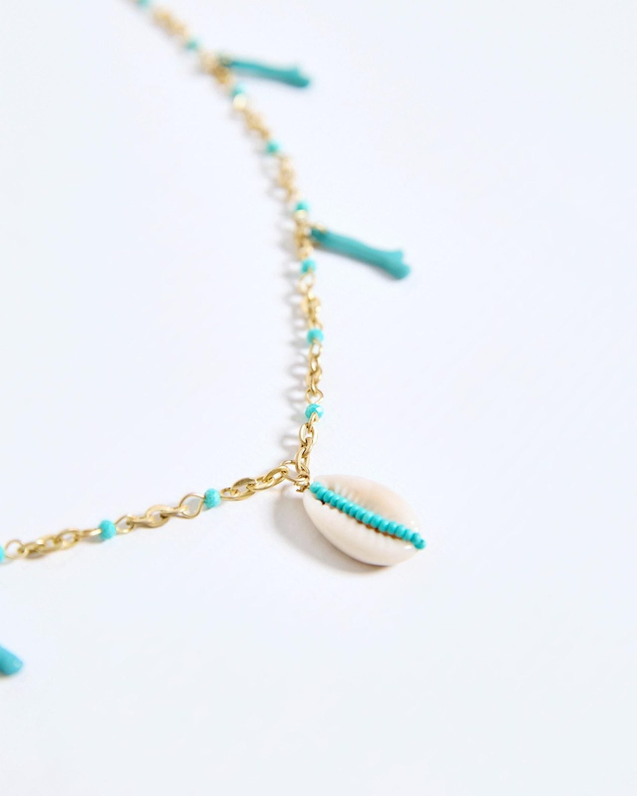Collar Concha Verde Agua