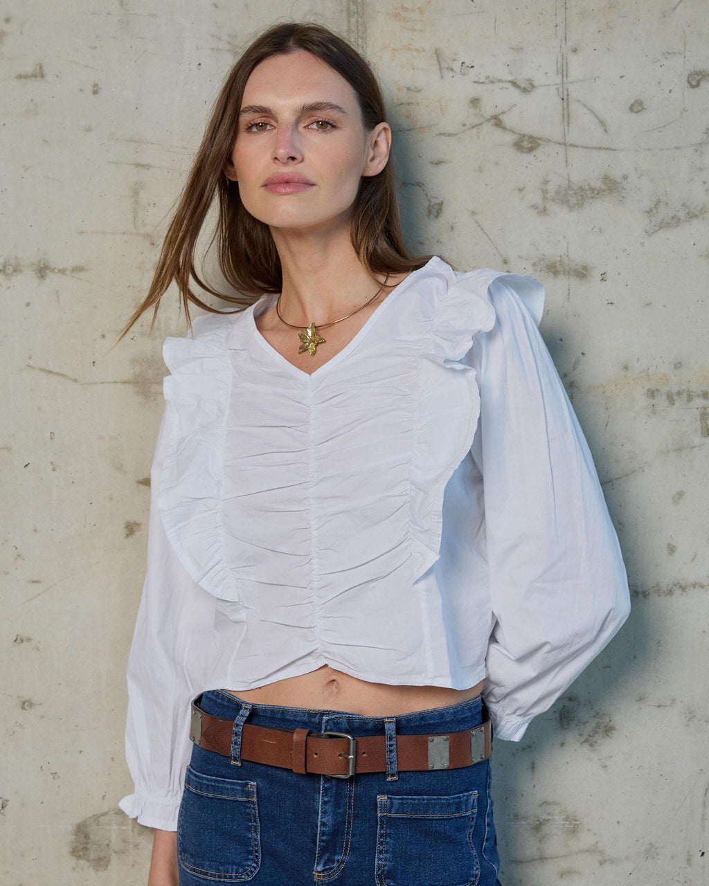 BLUSA FRUNCIDO VOLANTE