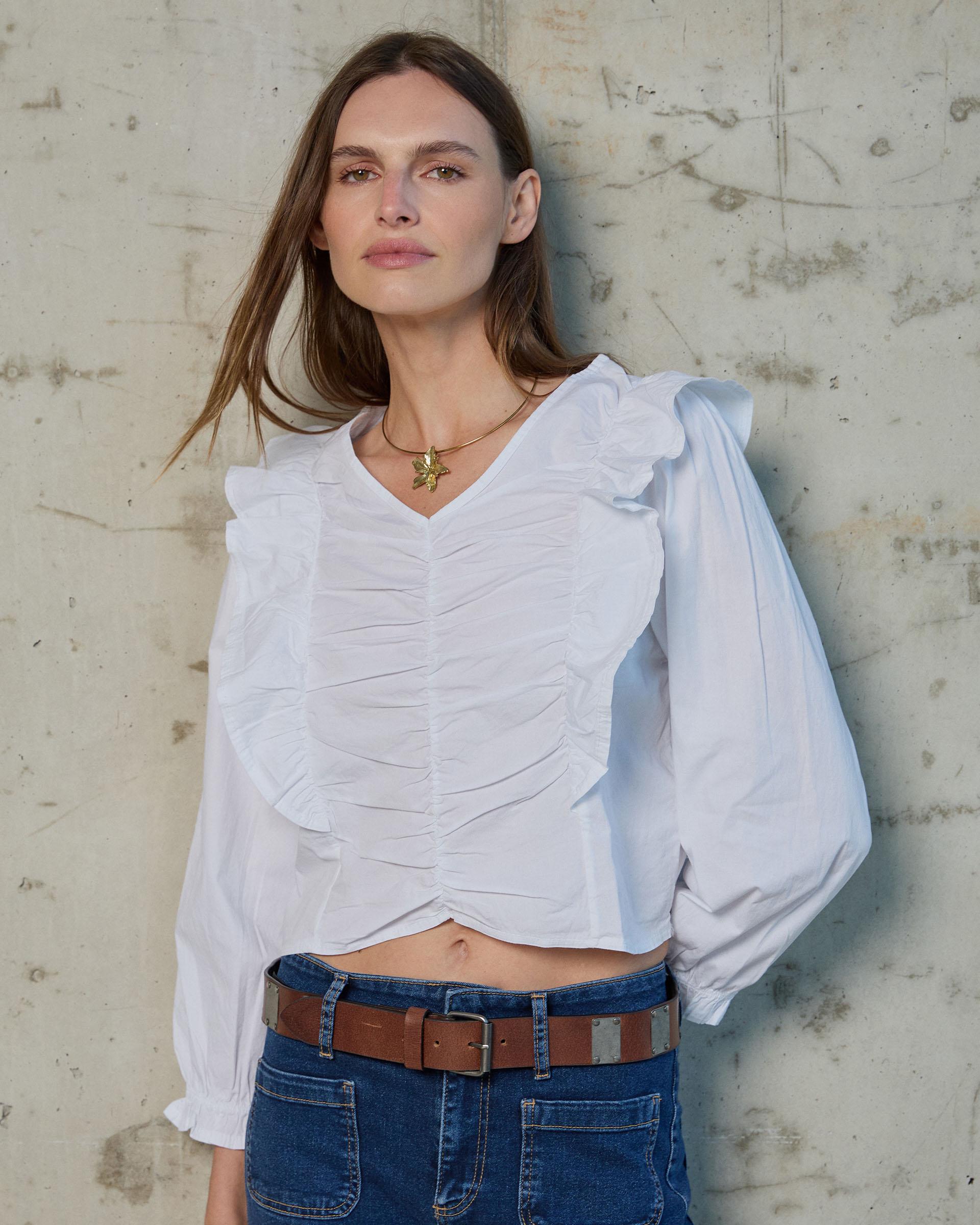 BLUSA FRUNCIDO VOLANTE
