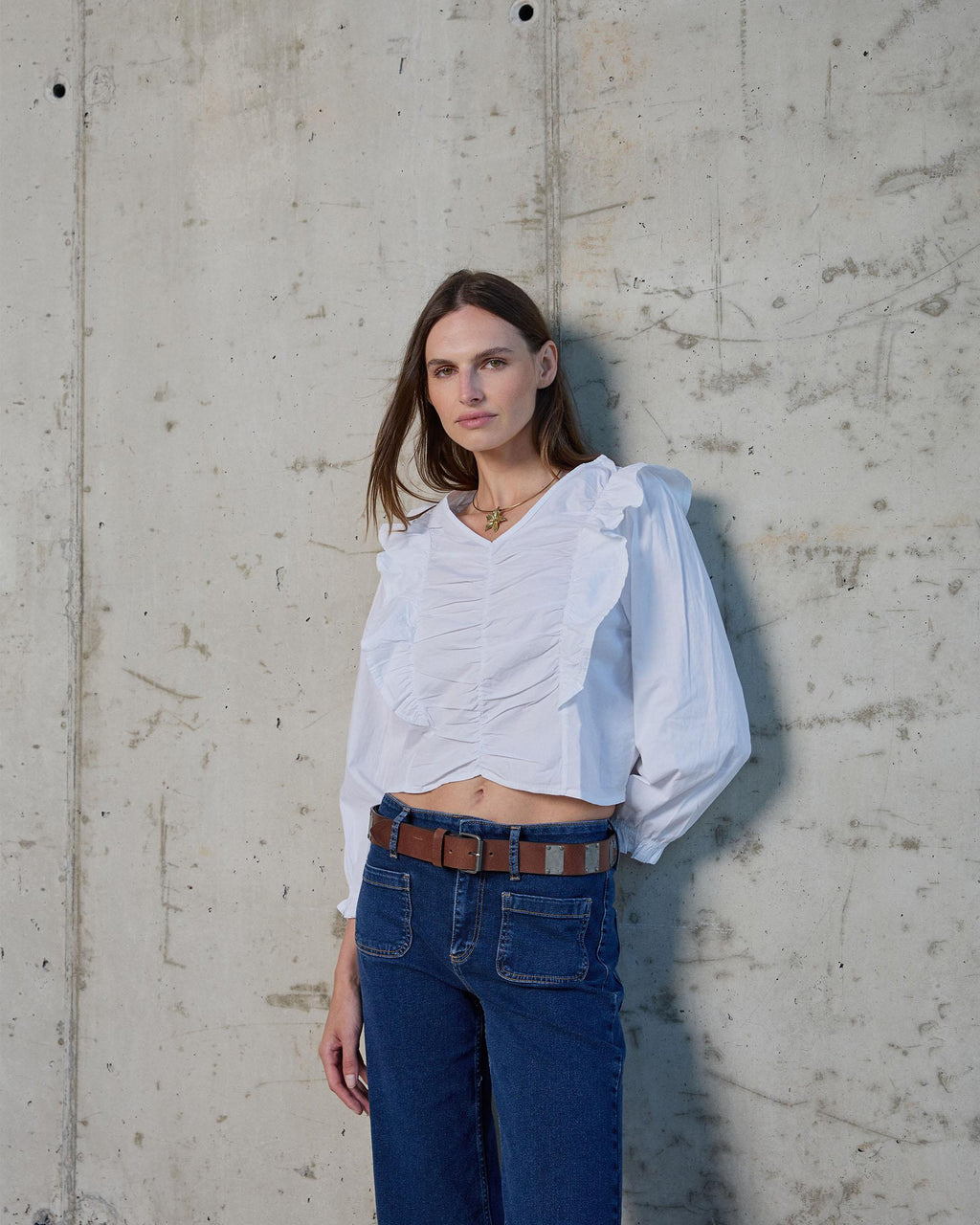 BLUSA FRUNCIDO VOLANTE