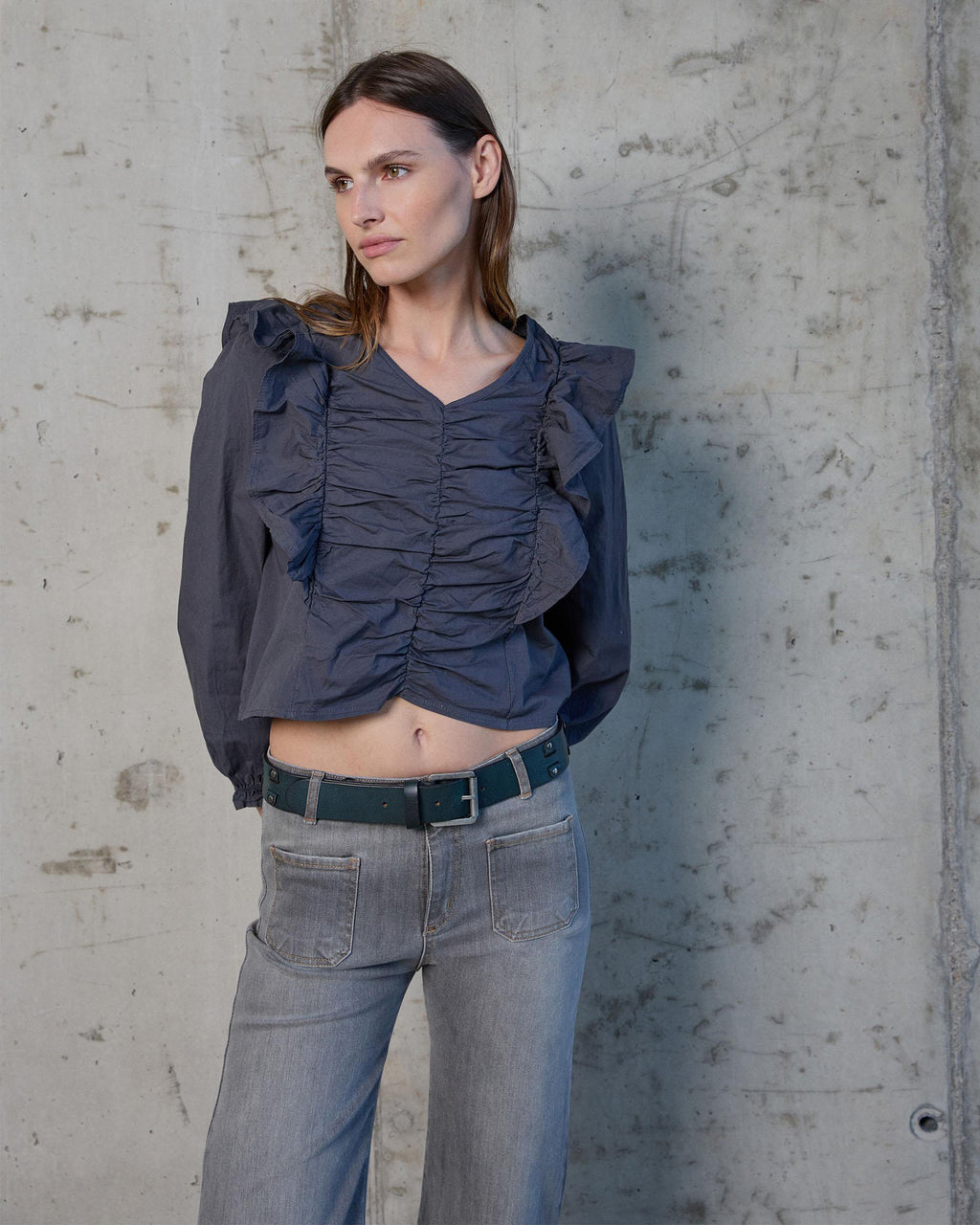 BLUSA FRUNCIDO VOLANTE