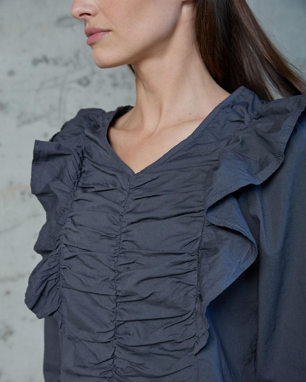BLUSA FRUNCIDO VOLANTE