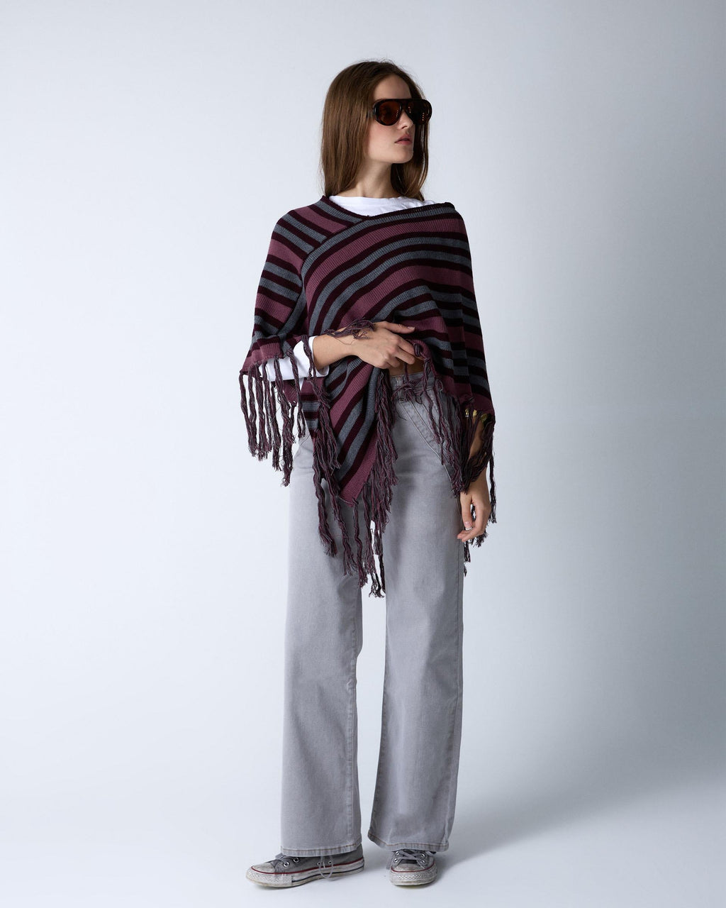 PONCHO RAYAS FLECOS