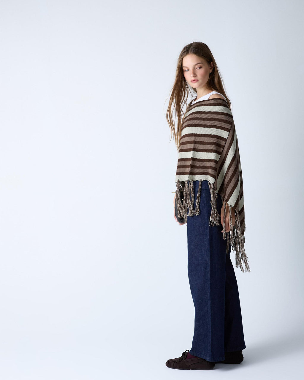 PONCHO RAYAS FLECOS