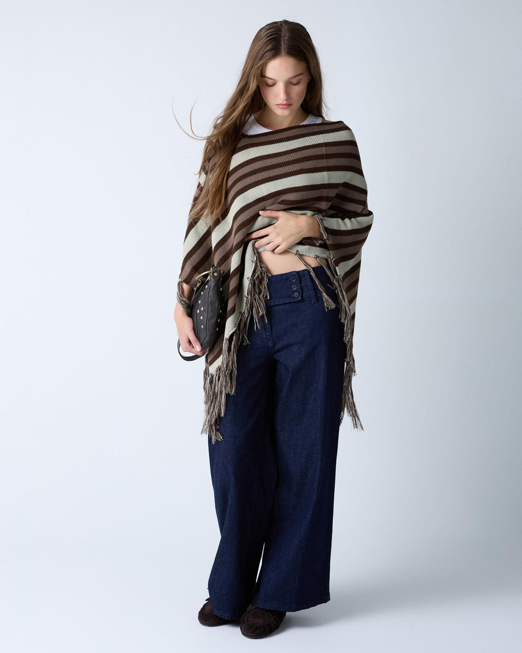 PONCHO RAYAS FLECOS