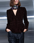 CHAQUETA TERCIOPELO FRUNCES