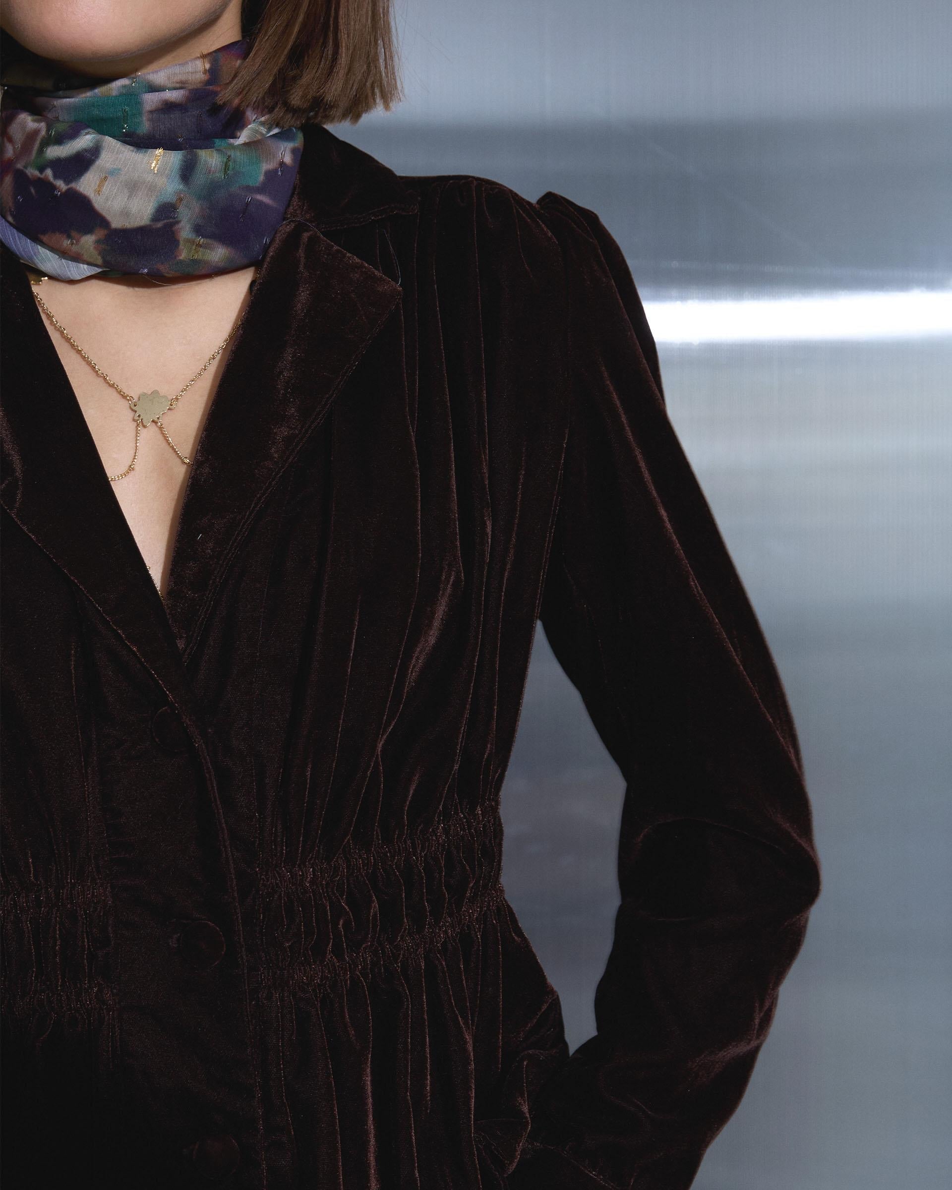 CHAQUETA TERCIOPELO FRUNCES