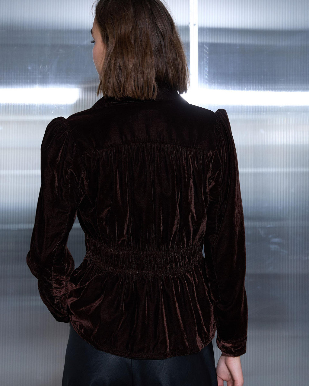 CHAQUETA TERCIOPELO FRUNCES