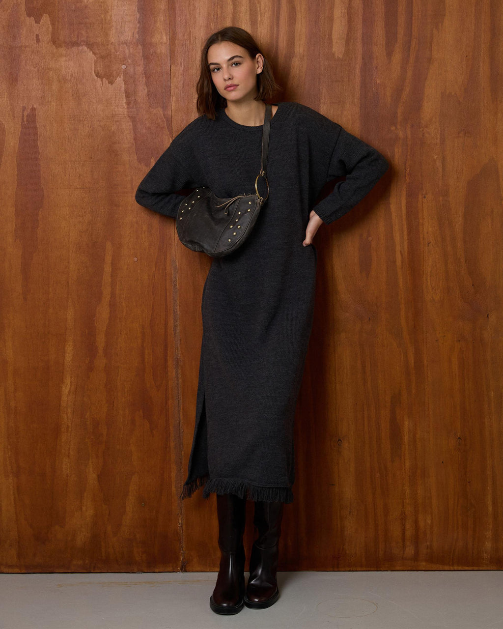 VESTIDO PUNTO JASPEADO