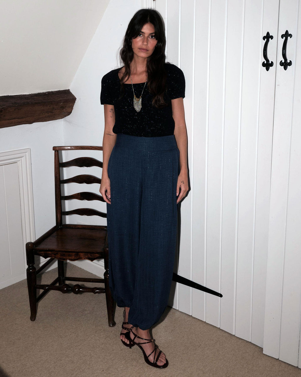 TOP PUNTO ESCOTE CUADRADO LUREX