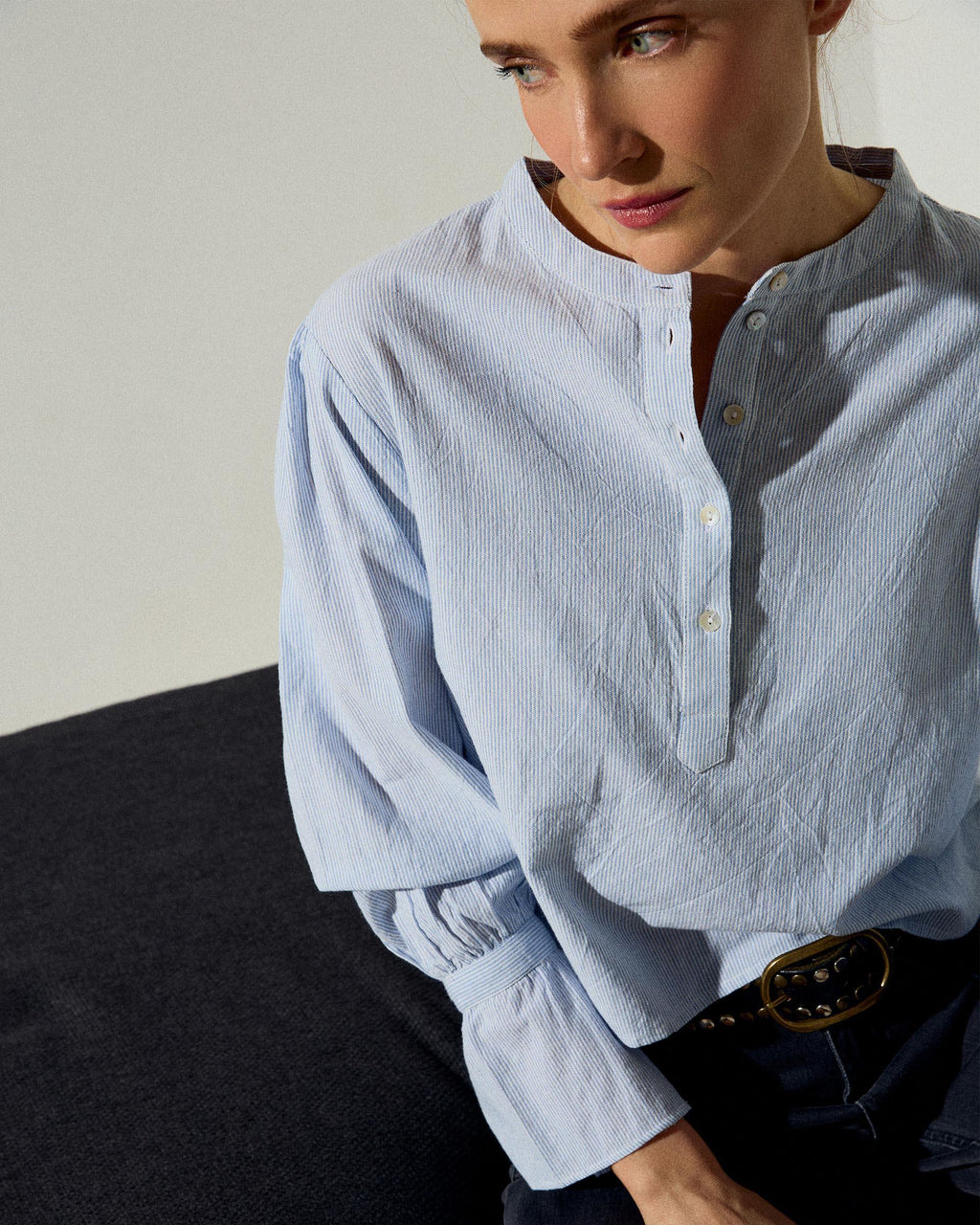BLUSA ESTAMPADO RAYAS DETALLE PUÑOS