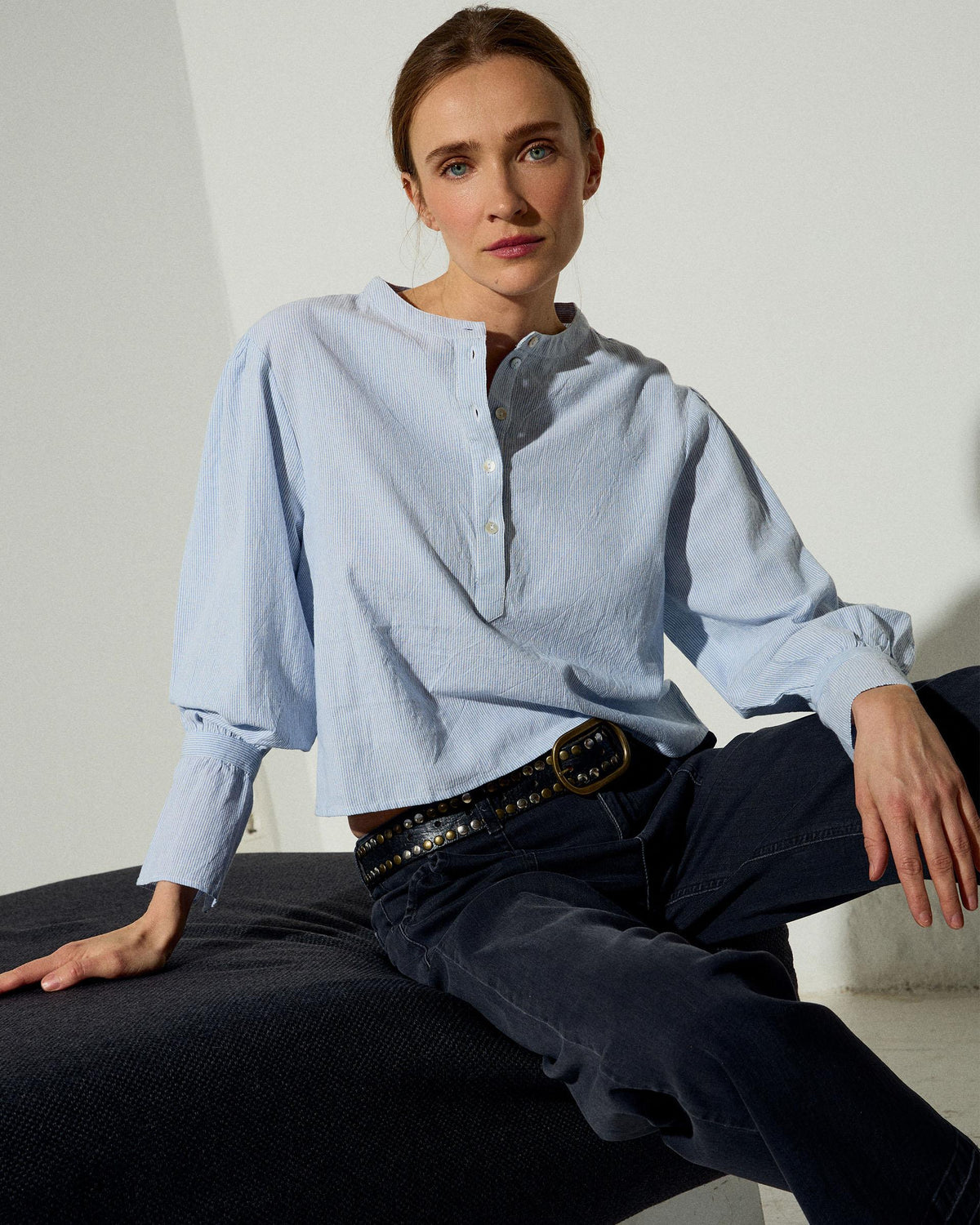 BLUSA ESTAMPADO RAYAS DETALLE PUÑOS
