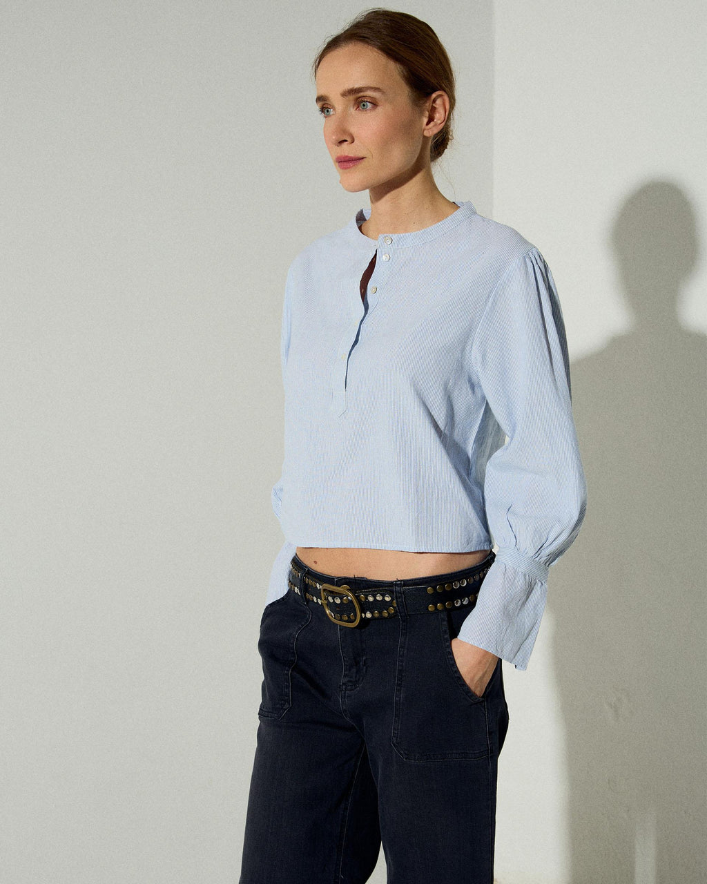 BLUSA ESTAMPADO RAYAS DETALLE PUÑOS