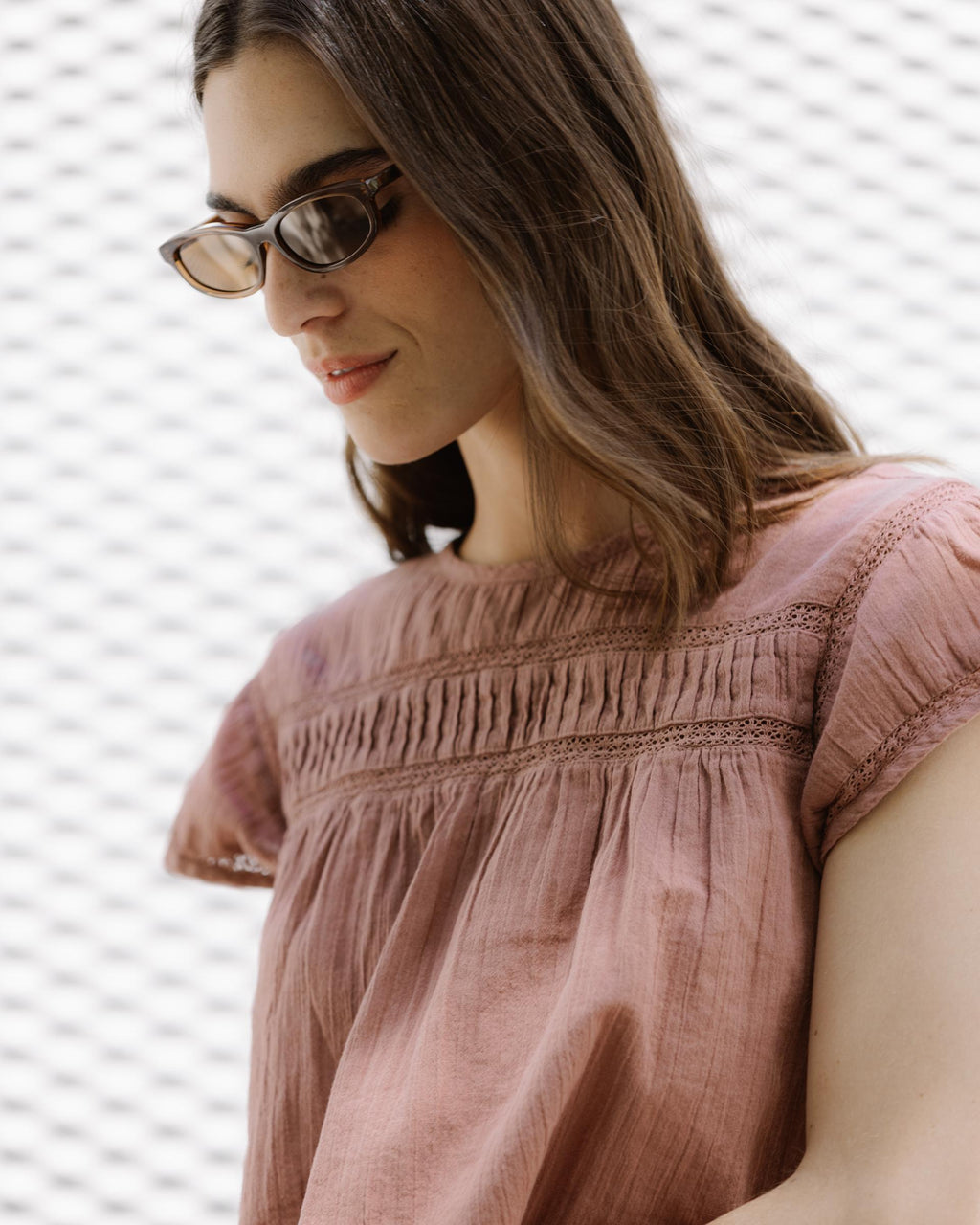 BLUSA MANGA CORTA PUNTILLAS DELANTERO