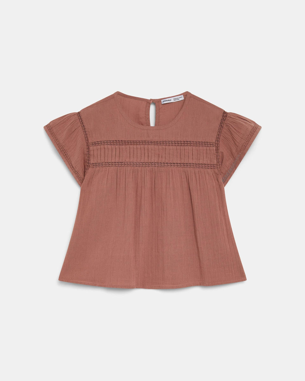 BLUSA MANGA CORTA PUNTILLAS DELANTERO