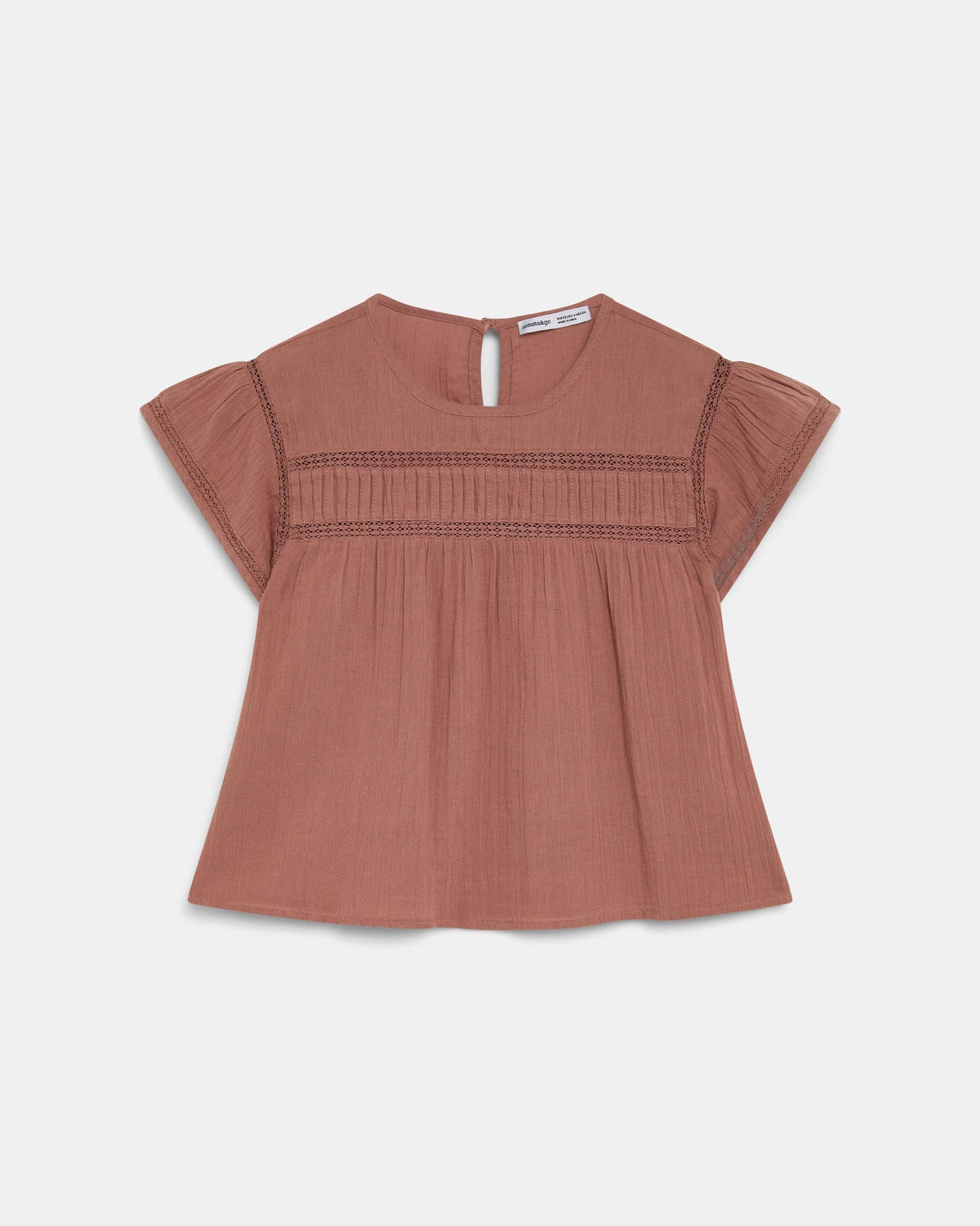 BLUSA MANGA CORTA PUNTILLAS DELANTERO