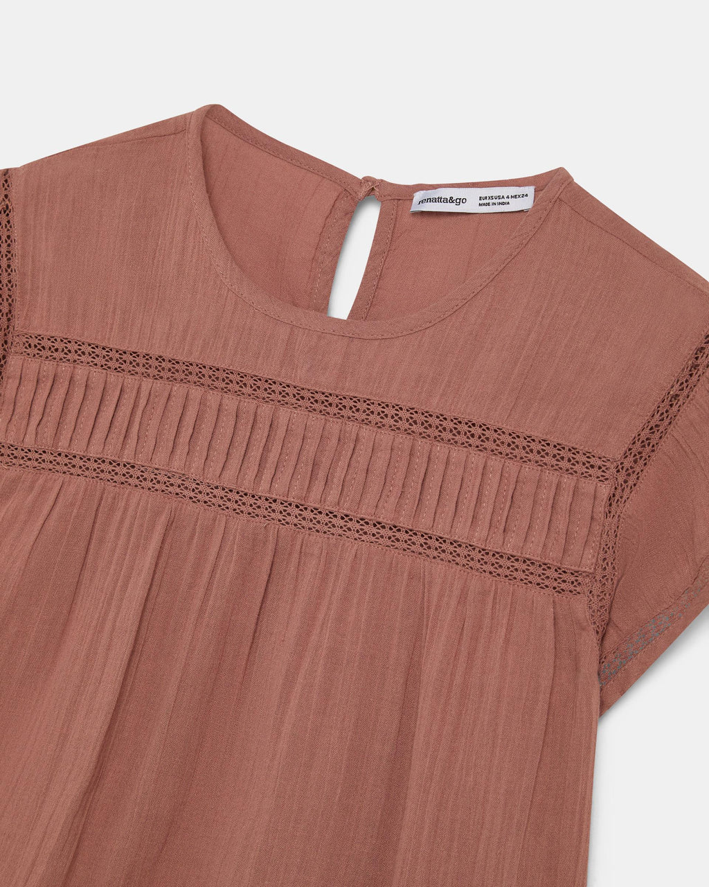 BLUSA MANGA CORTA PUNTILLAS DELANTERO