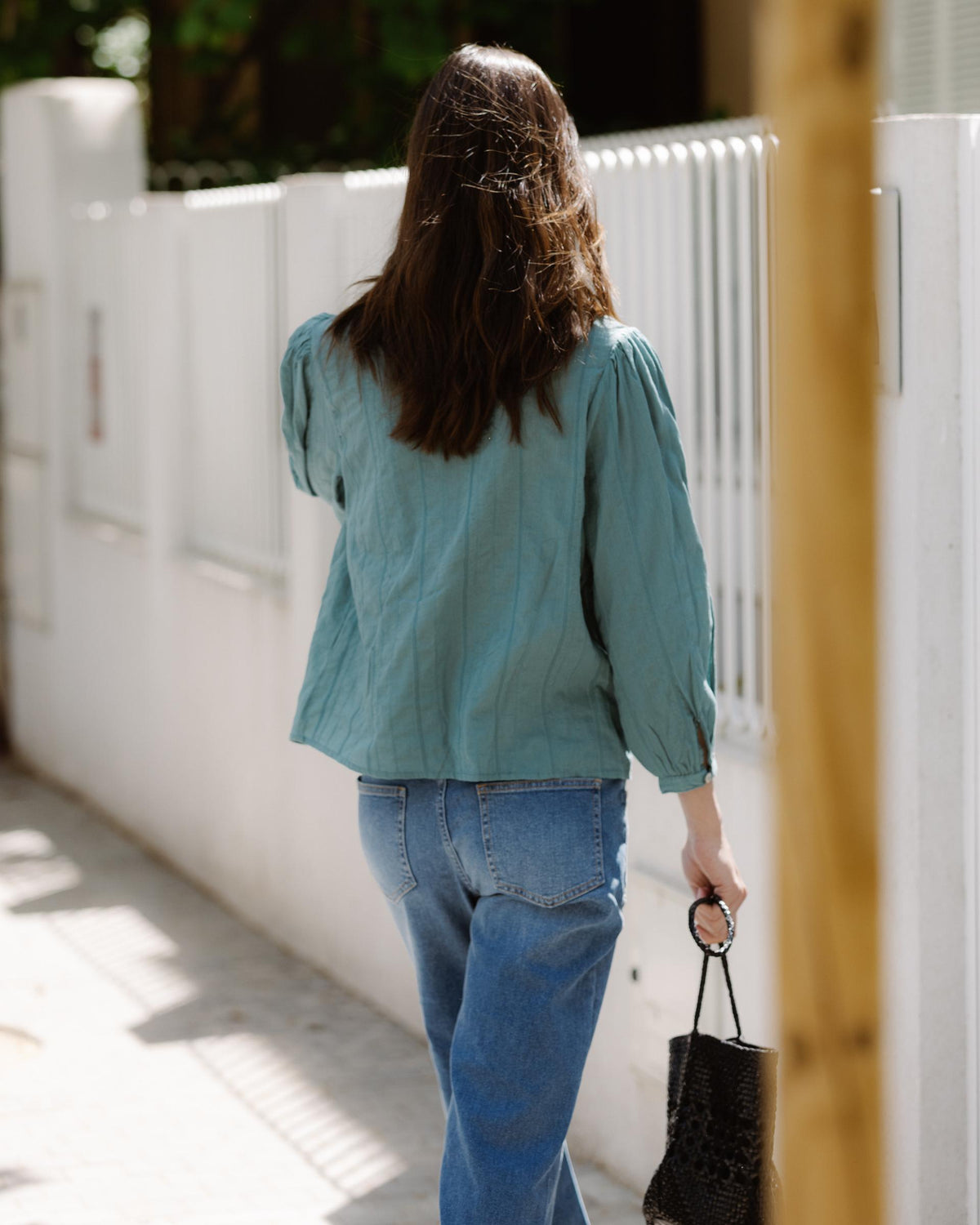 BLUSA TEJIDO RAYAS PUNTILLAS