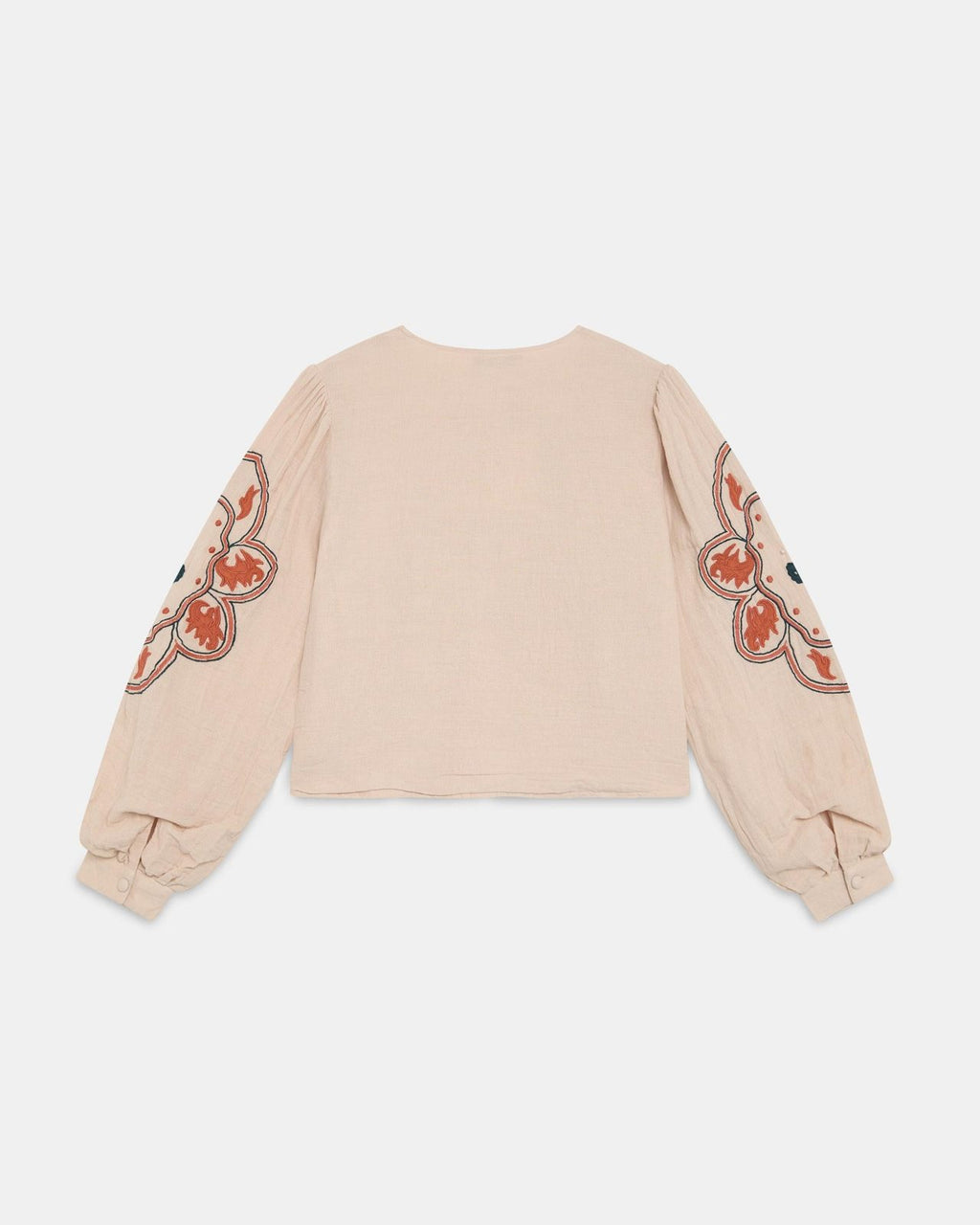 Sobrecamisa Bordados Étnicos Rosa Palo