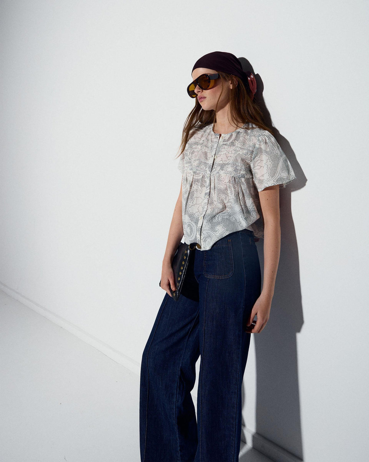 BLUSA PLIEGUES DELANTEROS BOTONES