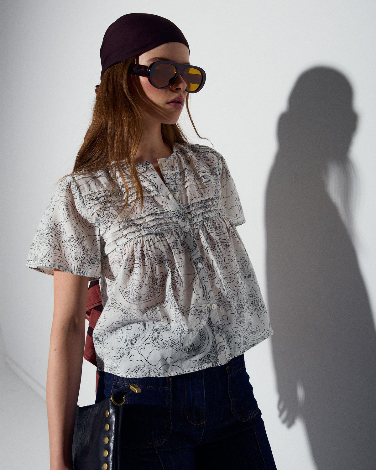 BLUSA PLIEGUES DELANTEROS BOTONES