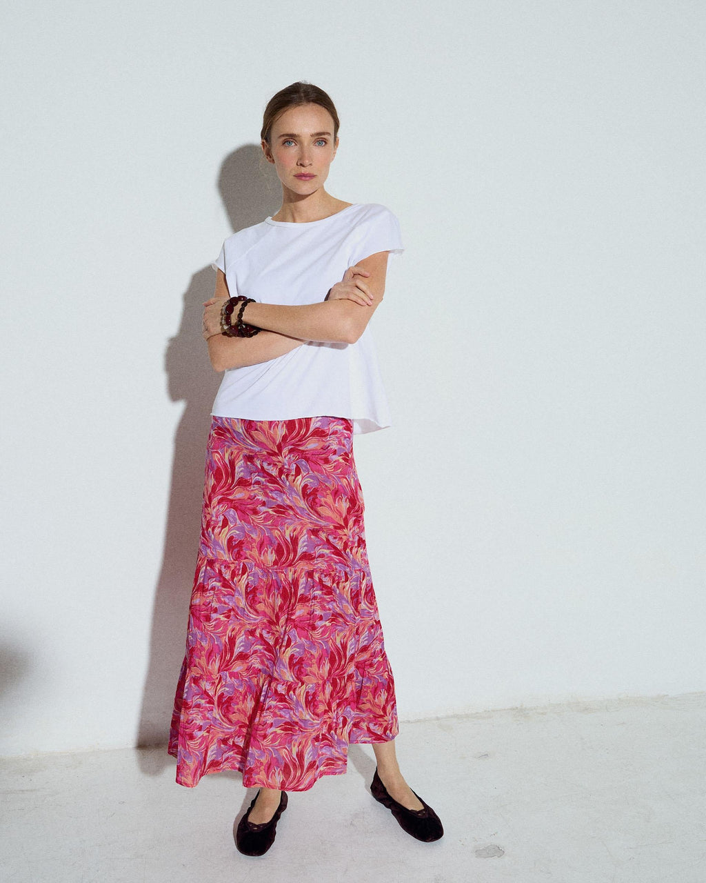 FALDA FLUIDA ESTAMPADO FLORAL