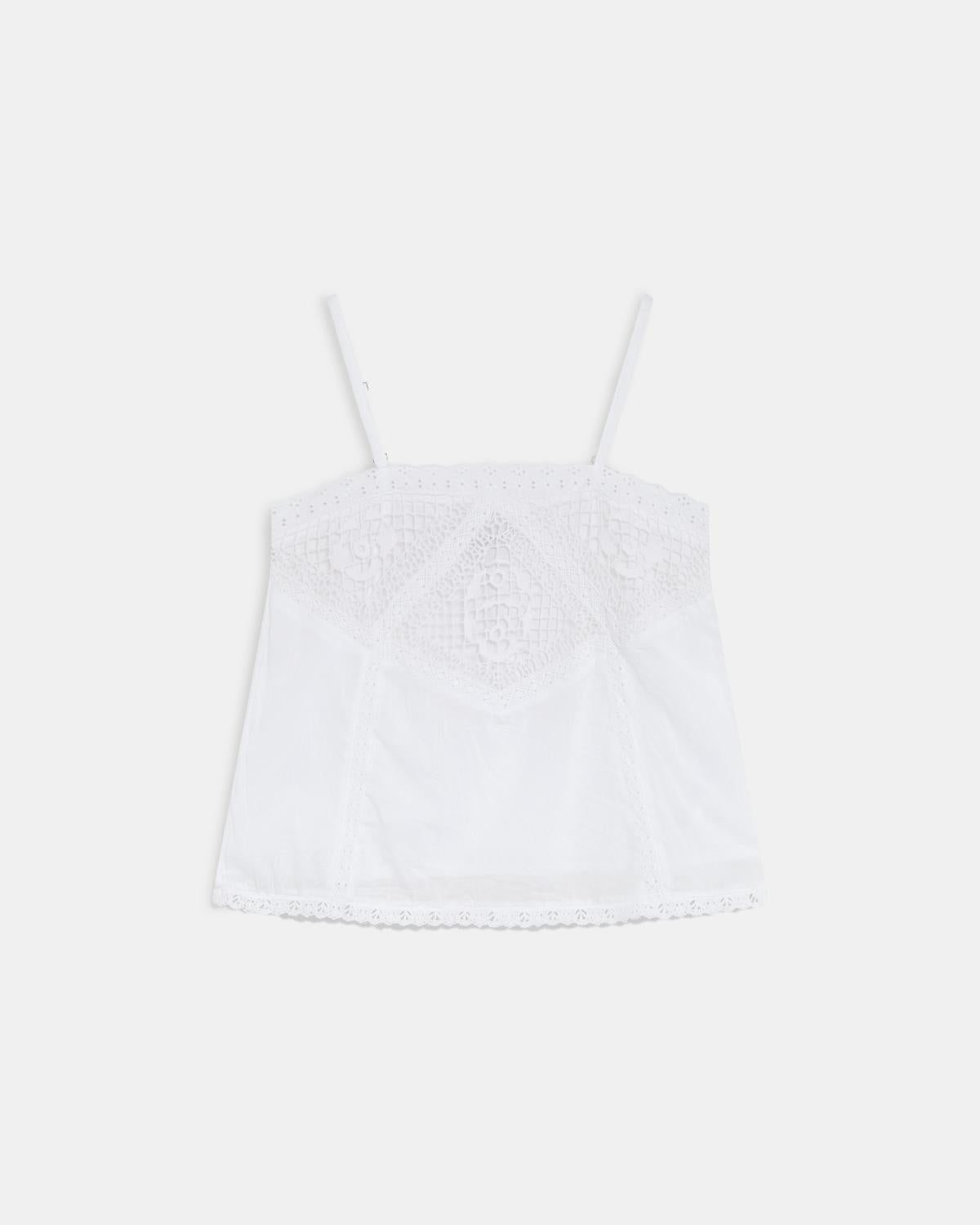 Top Lencero Encaje Blanco