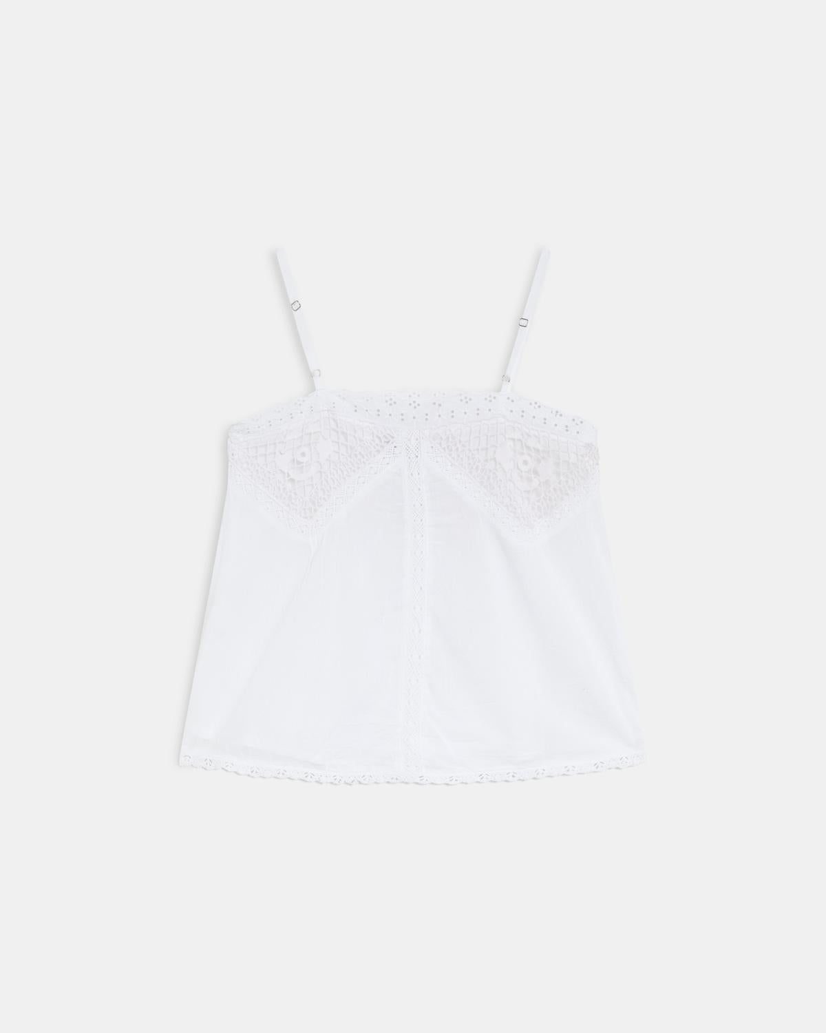 Top Lencero Encaje Blanco