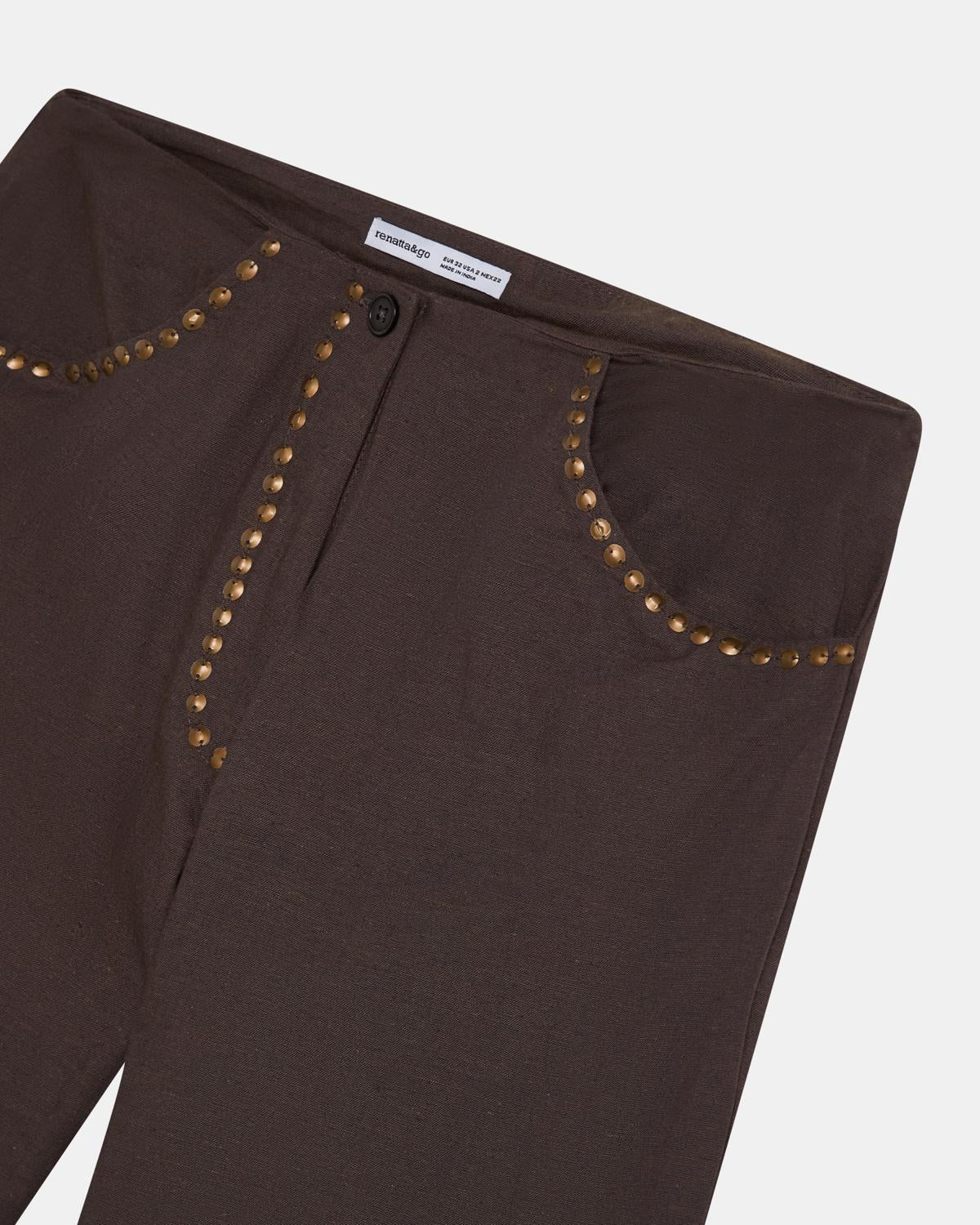PANTALÓN FLUIDO TACHUELAS