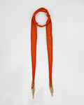 Collar Organza Flecos Naranja