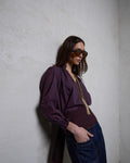 BLUSA ESCOTE PICO ESTAMPADA