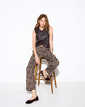 PANTALON ESTAMPADO CUADROS FLORES