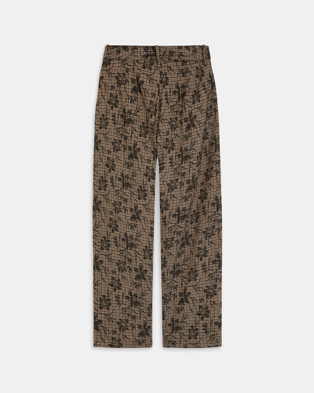 PANTALON ESTAMPADO CUADROS FLORES