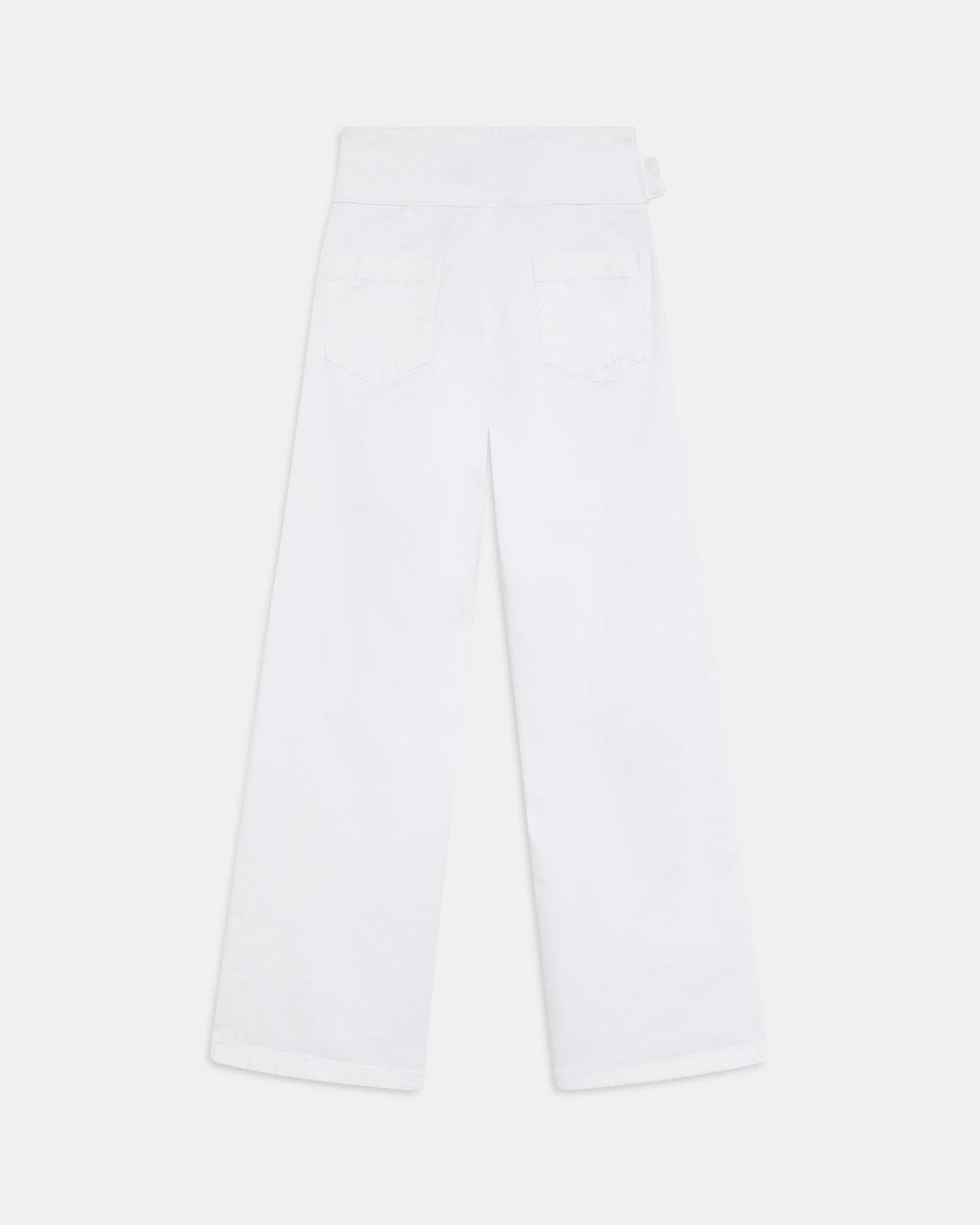 Jeans Cinturón Hebilla Lateral Blanco