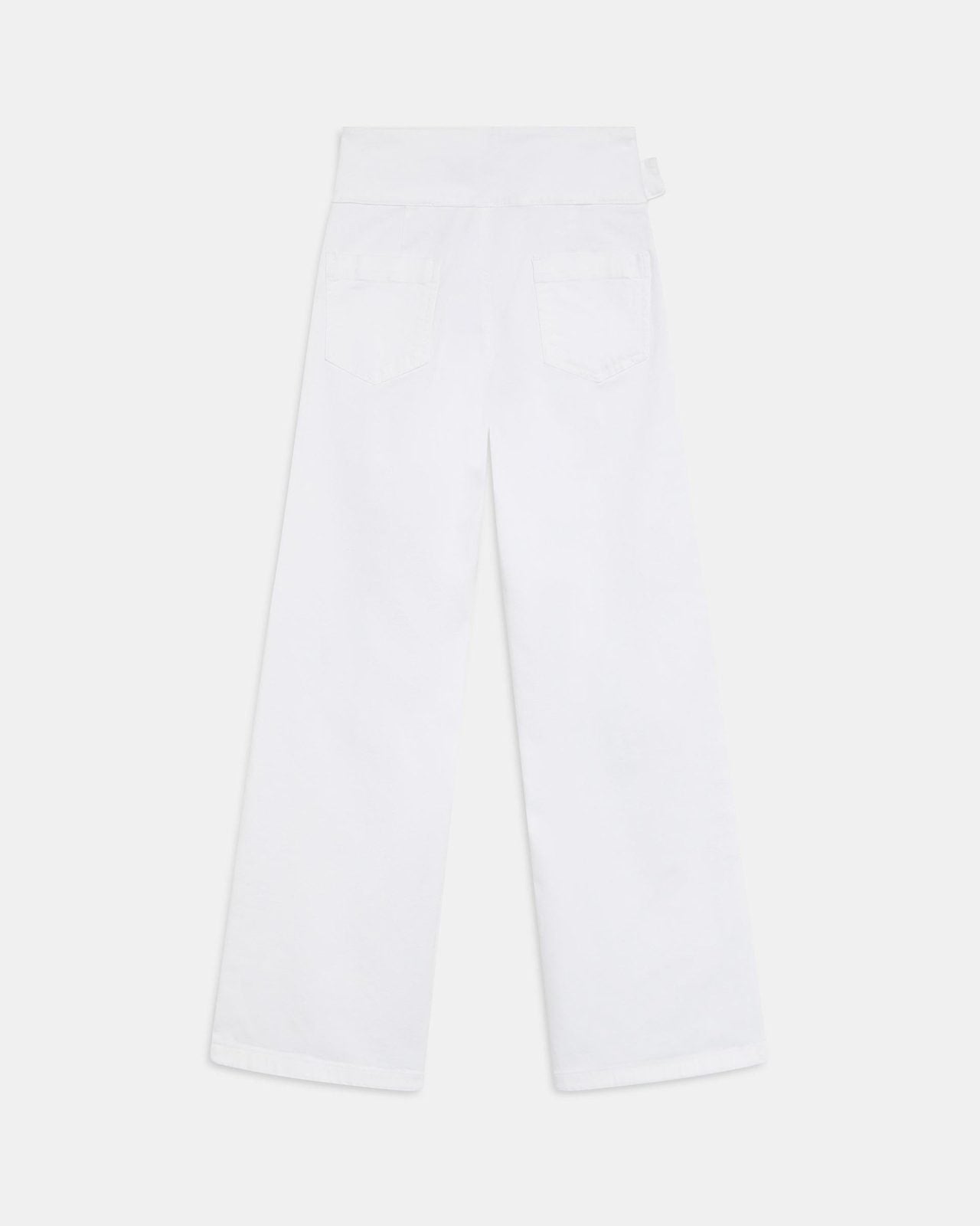 Jeans Cinturón Hebilla Lateral Blanco