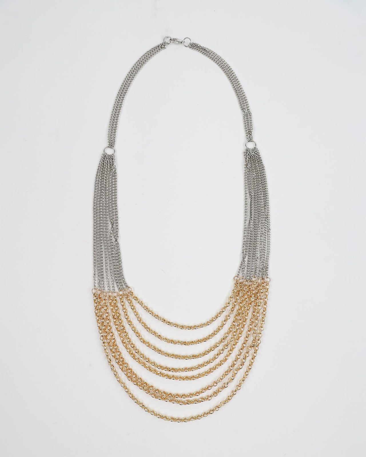 Collar Cadenas Combinadas Oro