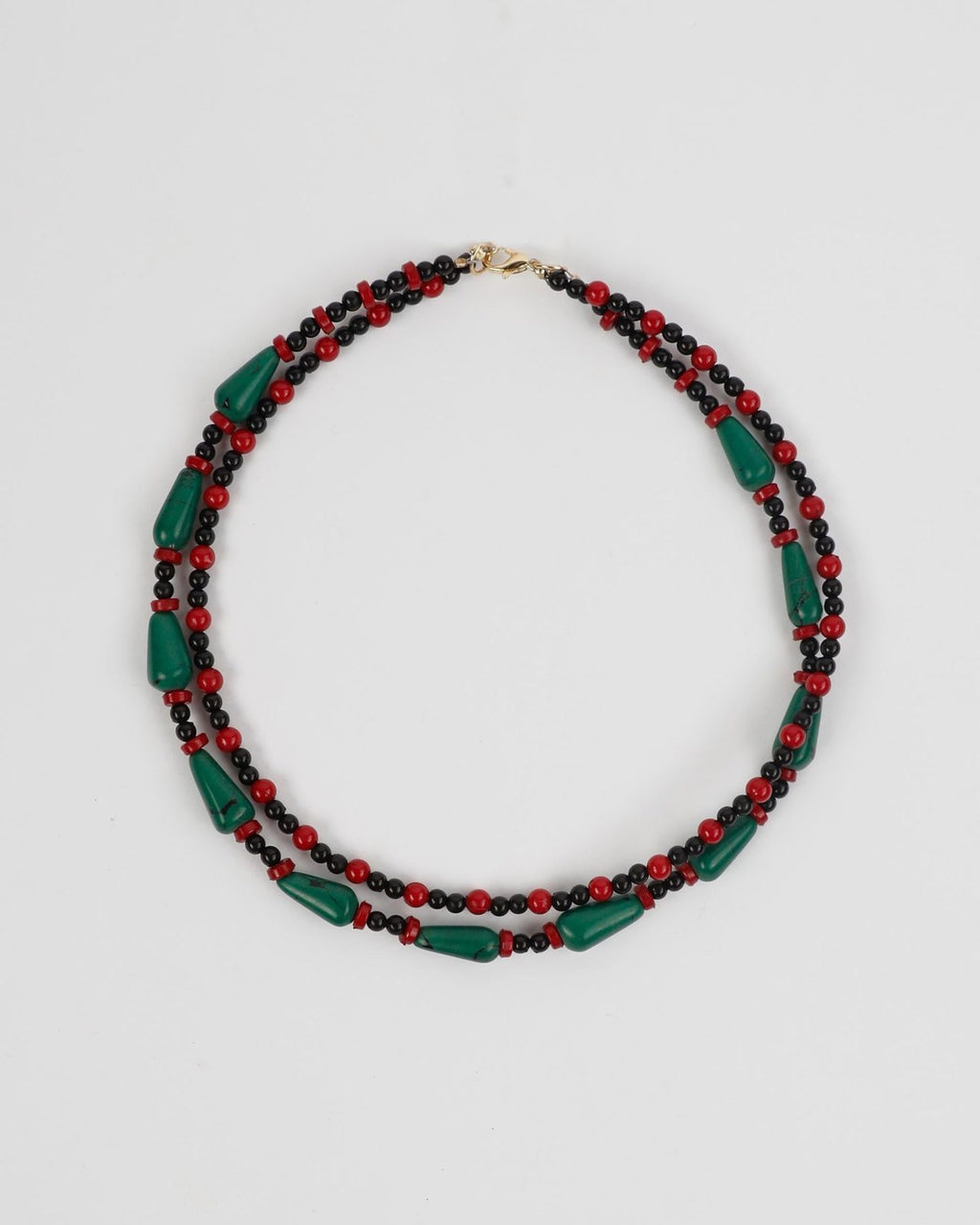 Collar Doble Africano Verde