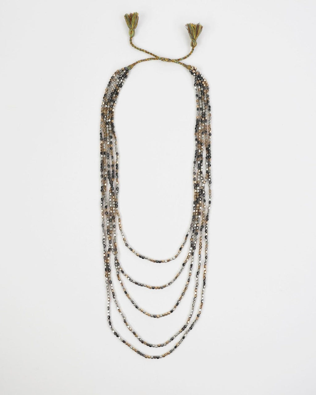 Collar Ajustable Bolas Plata