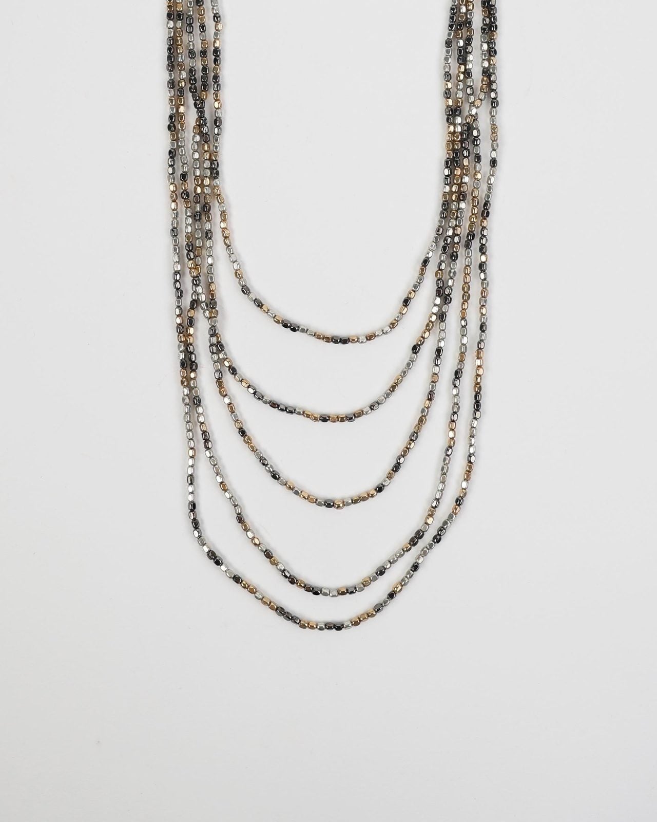 Collar Ajustable Bolas Plata