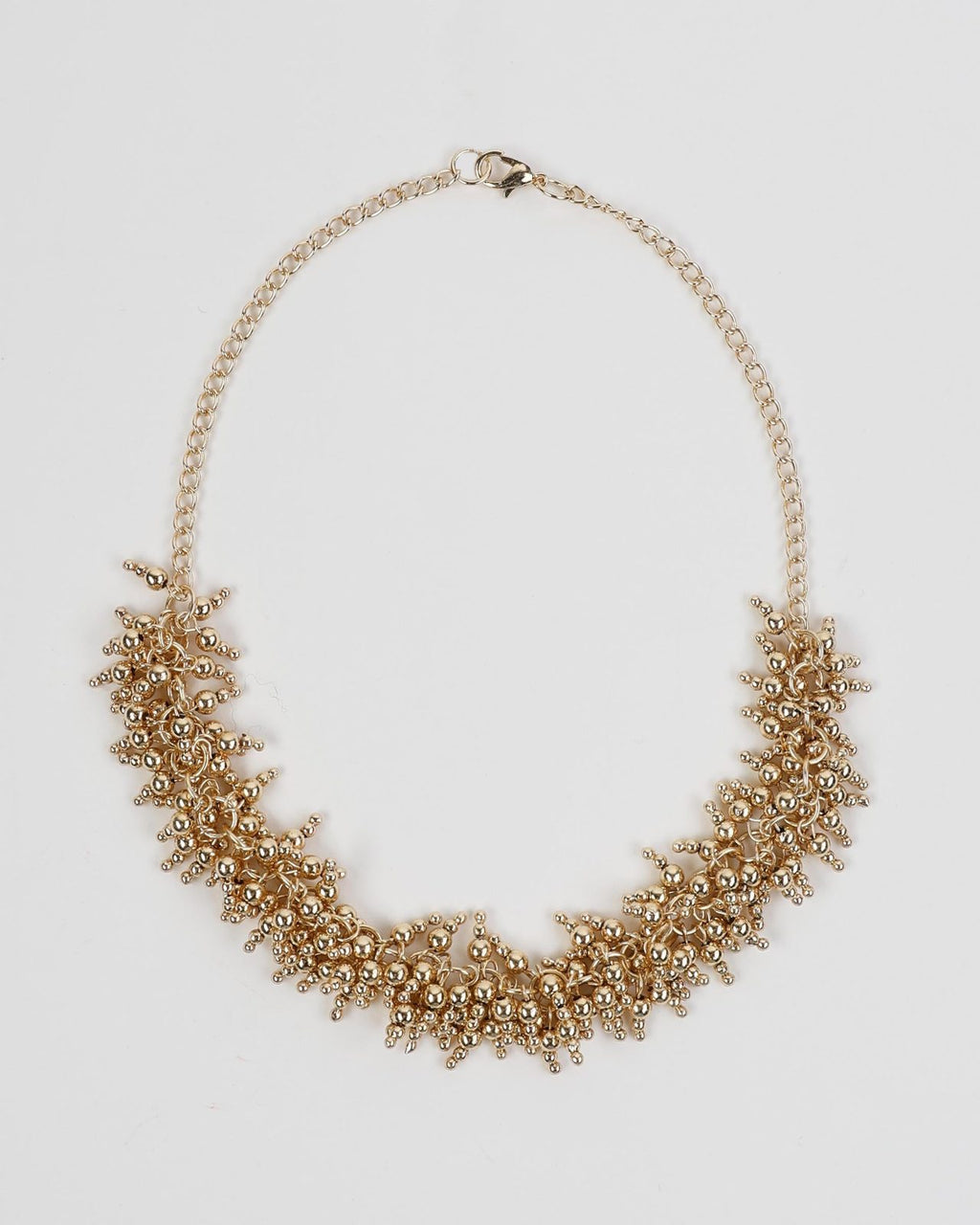 Collar Bolas Brillos Oro