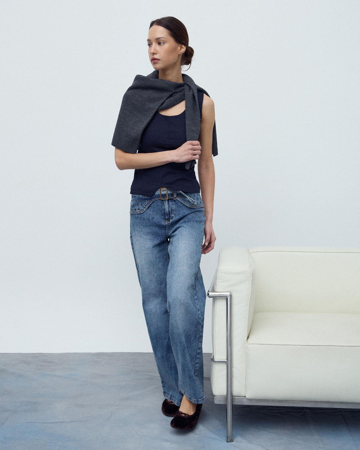 JEANS CINTURON ARANDELAS