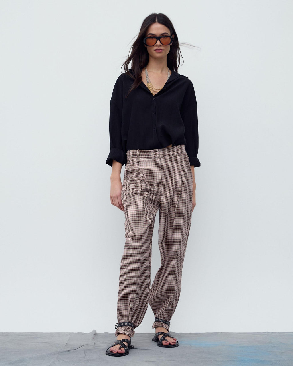 PANTALON CUADROS PINZAS