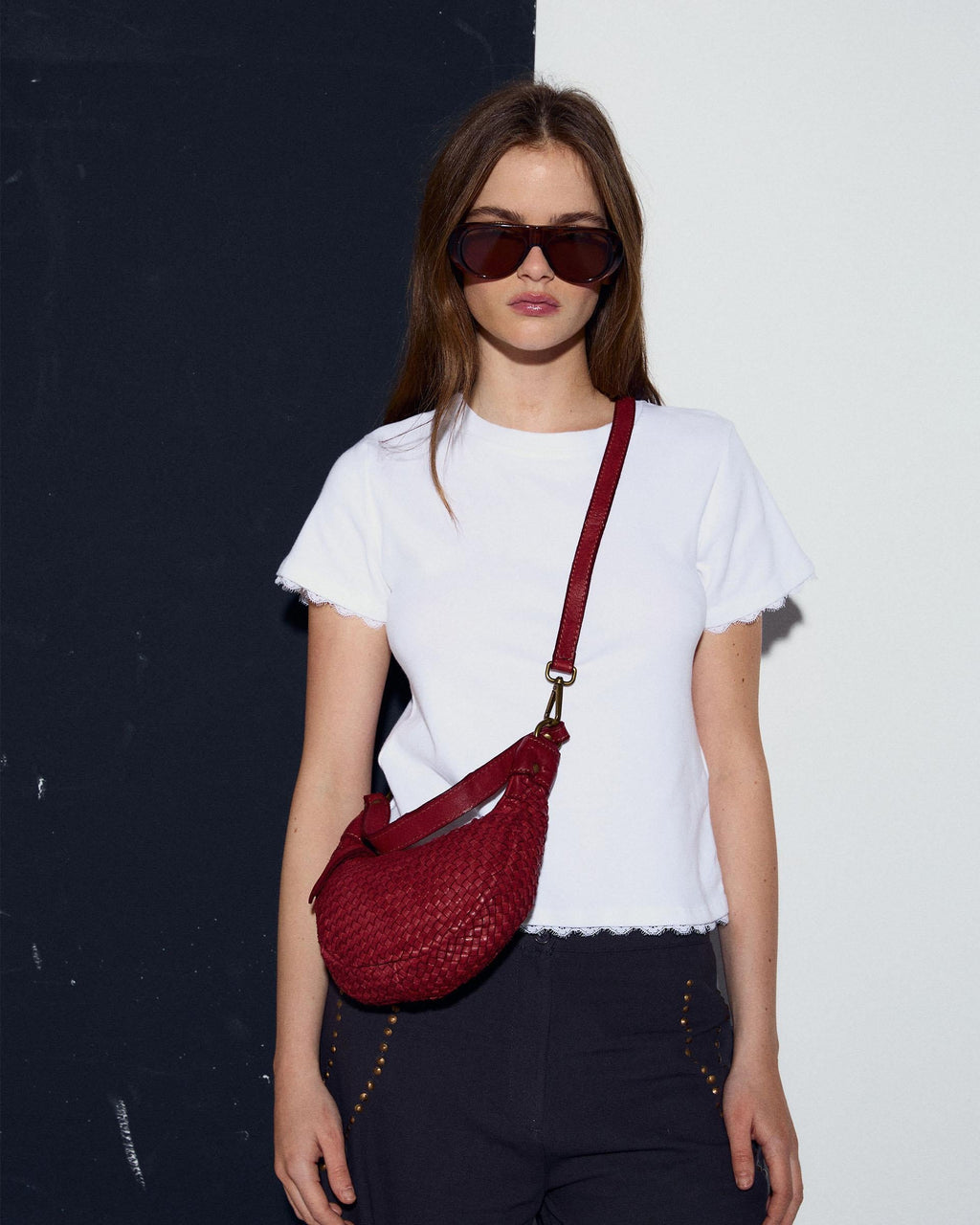 BOLSO PIEL TRENZADA HOMBRO